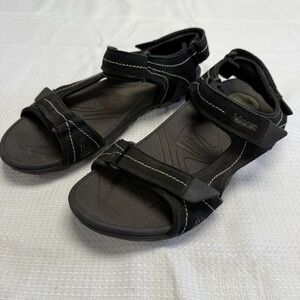 Vionic Mens 10 Boyes Adjustable Straps Orthaheel Vibram Sandal Black Active